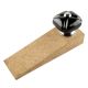 Solid Black Square Ceramic Door Stopper